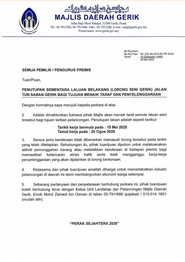 penutupan jalan