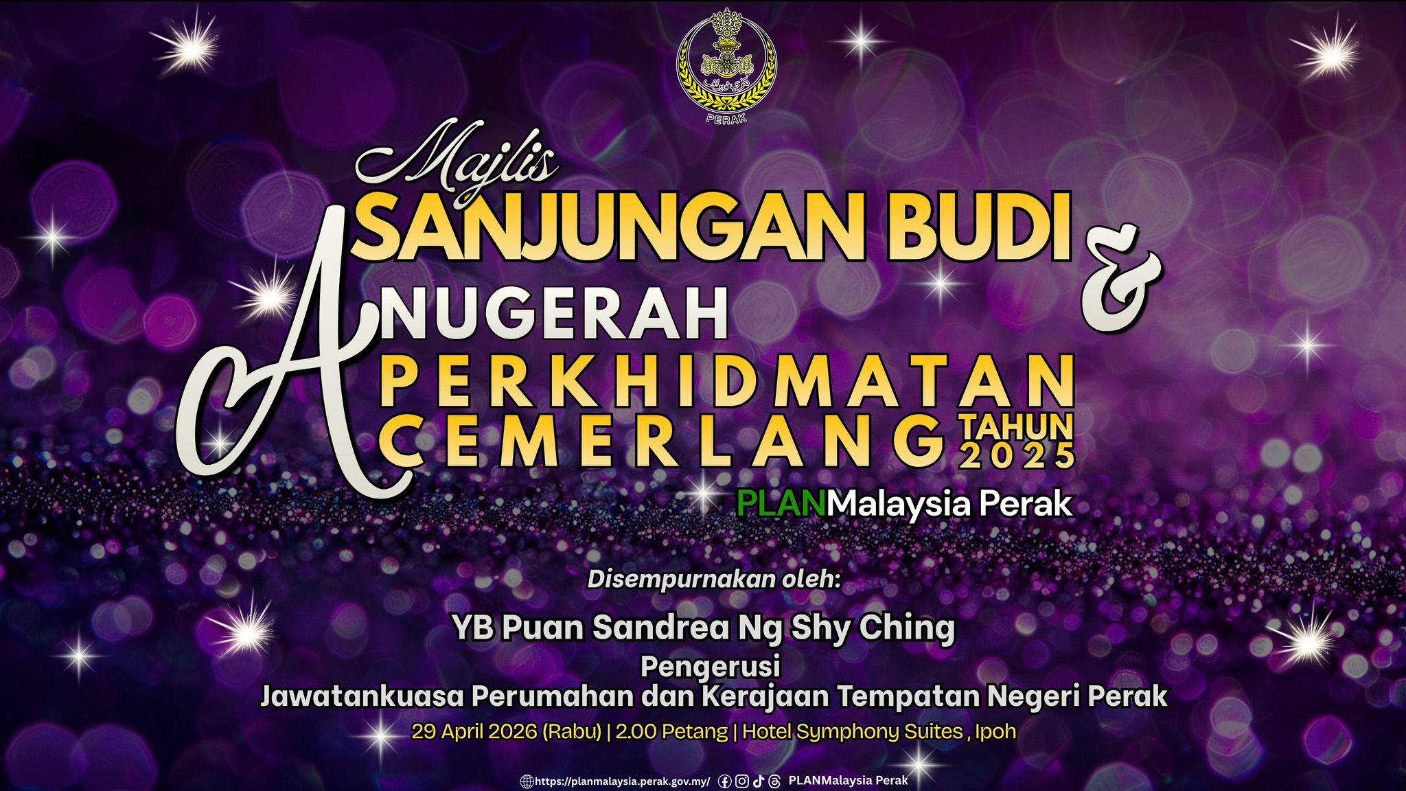 MAJLIS SANJUNGAN BUDI, ANUGERAH PERKHIDMATAN CEMERLANG (APC) TAHUN 2025 & PERHIMPUNAN WARGA BIL.2/2026 JABATAN PERANCANGAN BANDAR DAN DESA PERAK DARUL RIDZUAN (PLANMalaysia PERAK)